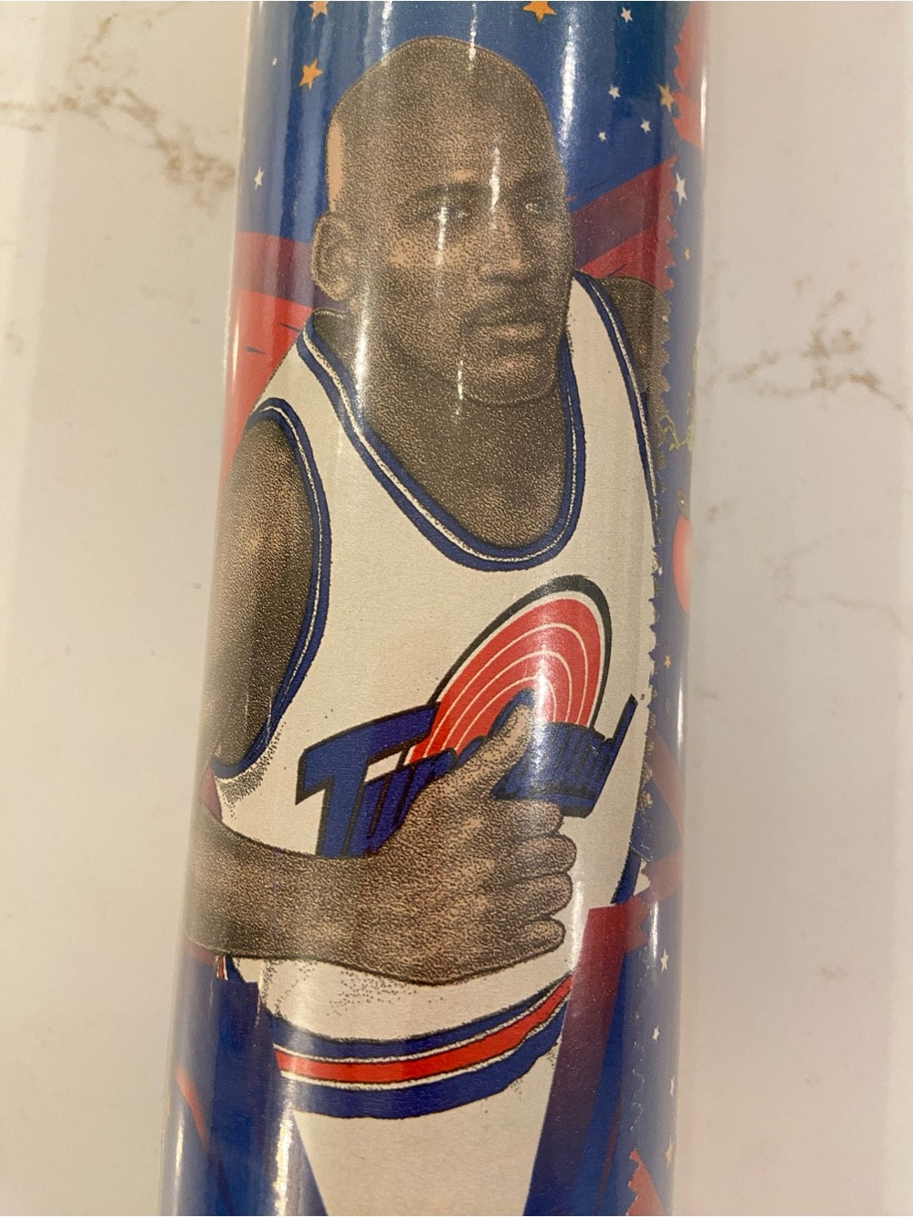 Vintage Space Jam  Christmas Wrapping Paper Michael Jordan 35 Sq Ft 1996 NEW